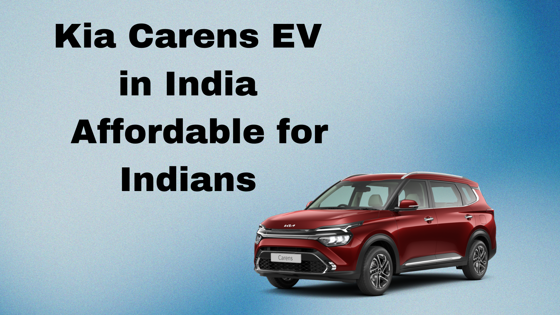 Kia Carens EV in India | affordable for indians