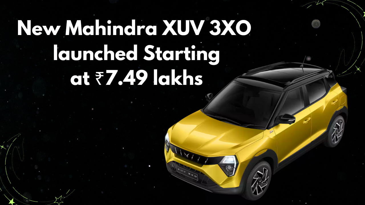 New Mahindra XUV 3XO launched Starting at ₹7.49 lakhs